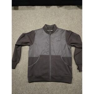 Orvis Softshell Fleece Jacket Men's L Brown Gray‎ Lined Outdoor Casual Full Zip